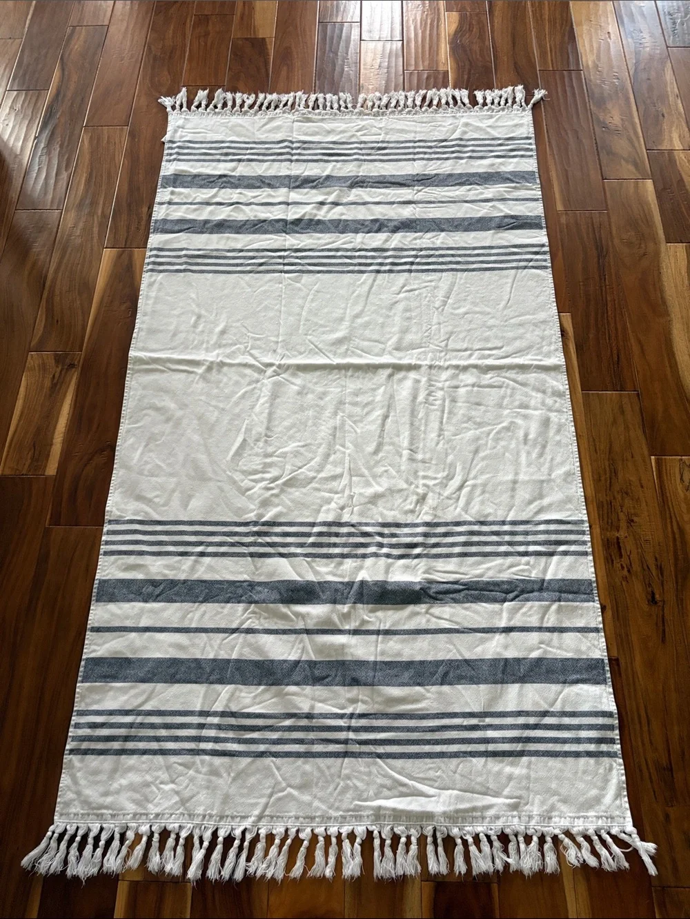 Serena & Lily Capri Fouta Turkish Beach Towel Blanket With Fringe 40” x 70”